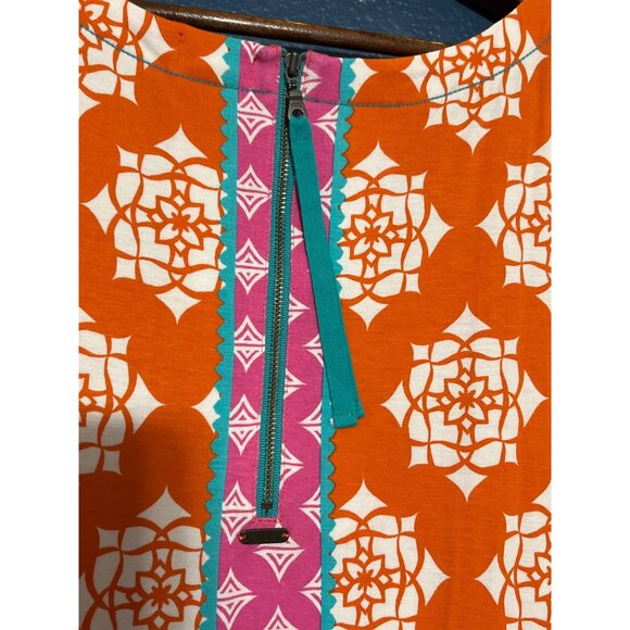 Hatley Floral Droplet Tropics T-Shirt Dress Orange Pink White Small NWT - Picture 5 of 11